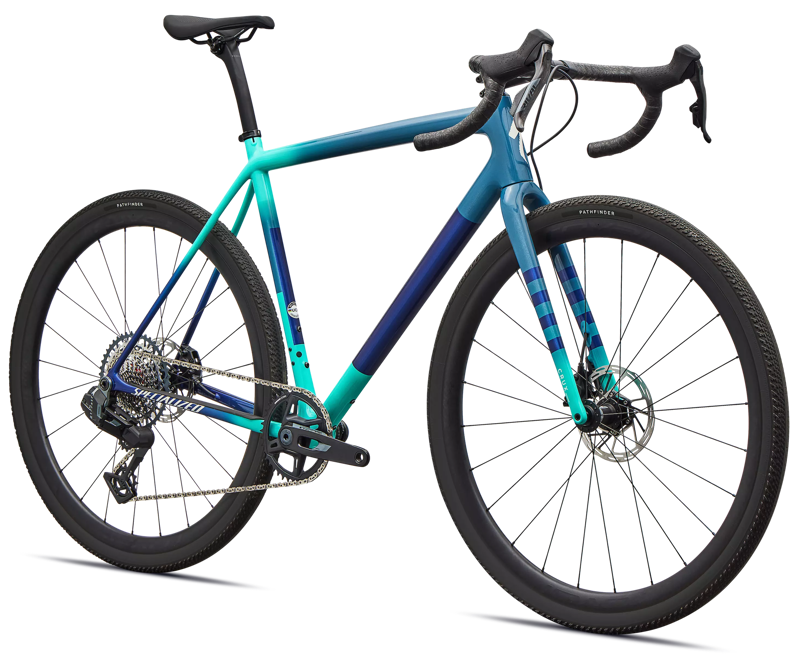 2026 Specialized Crux Expert SRAM Rival XPLR AXS Gravel Bike in Grey Blue Lagoon-1