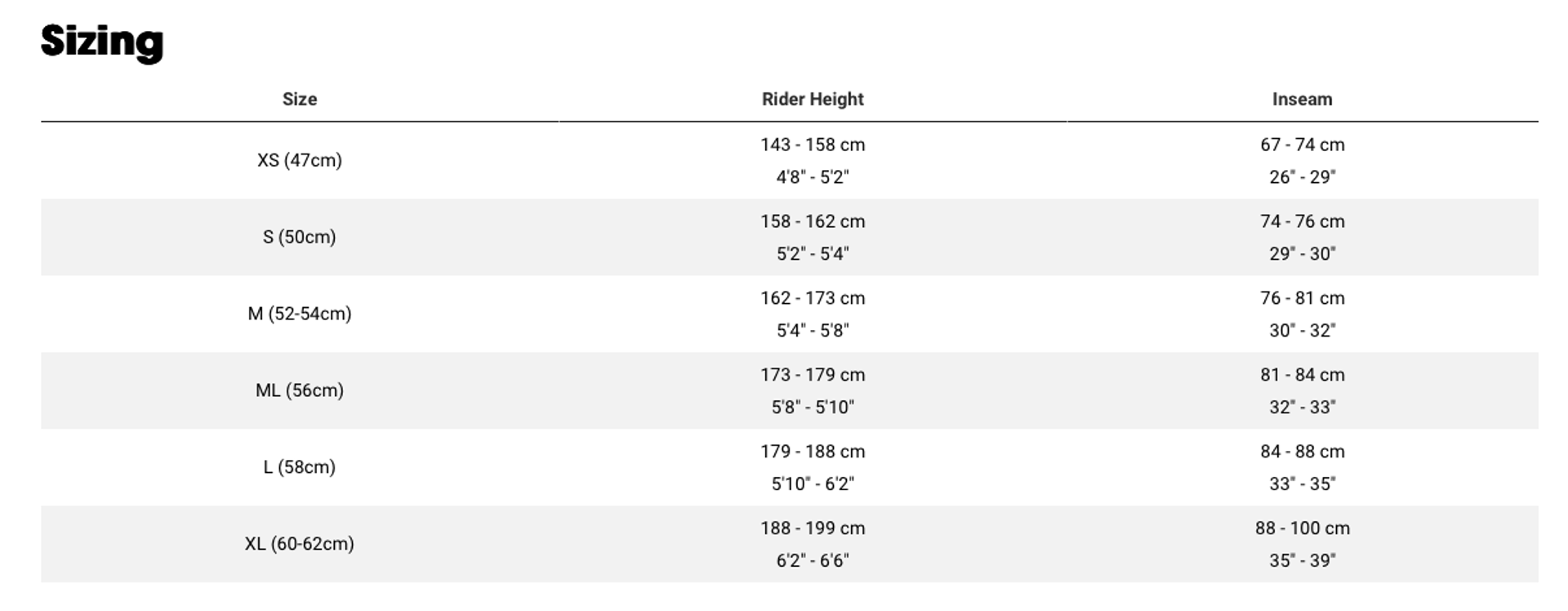 2027 Trek Domane SL 5 Endurance Road Bike Size Guide