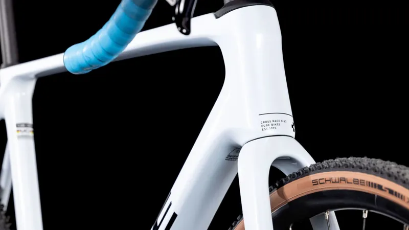 Cube Cross Race c:62 Race Cyclocross Bike in Polar White/Blue-3