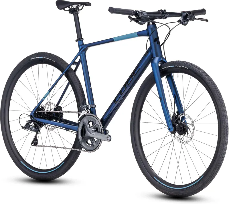 Cube Nulane Flatbar Gravel Bike in Velvet Blue/Black Small-1