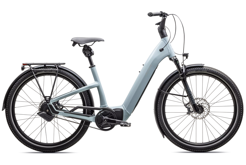 Specialized Turbo Como 5.0 IGH E-Hybrid Bike in Gloss Seafoam/Silver Dust Reflective