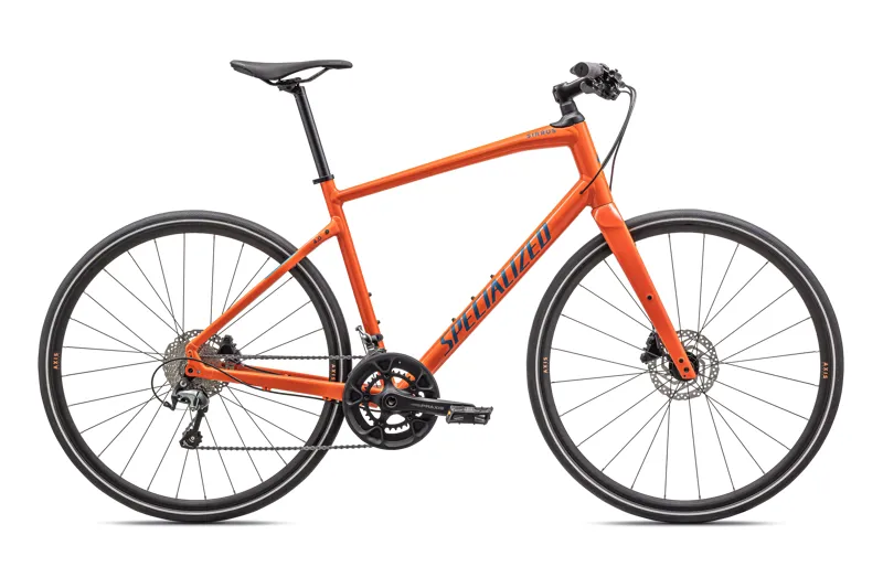 Specialized Sirrus 4.0 Road Bike In Gloss Cactus Bloom/Satin Mystic Blue Reflective