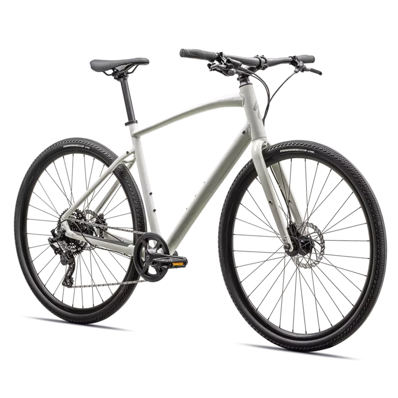 Specialized Sirrus X 2.0 Hybrid Bike In Gloss Dune White/Dove Grey Reflective-2