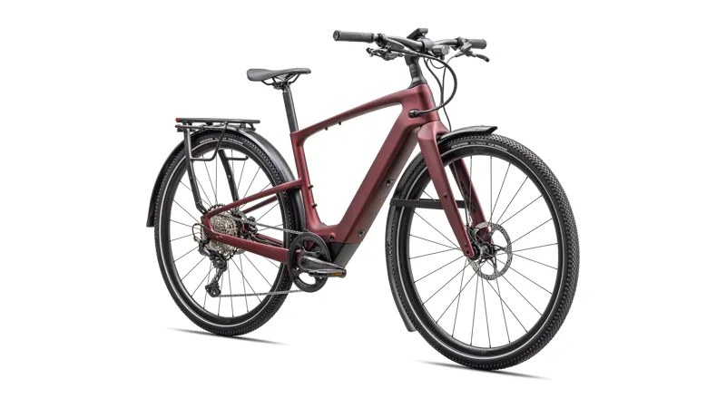 Specialized Turbo Vado SL 2 6.0 EQ Carbon E-City Bike In Satin Red Sky/Red Onyx Frost-6