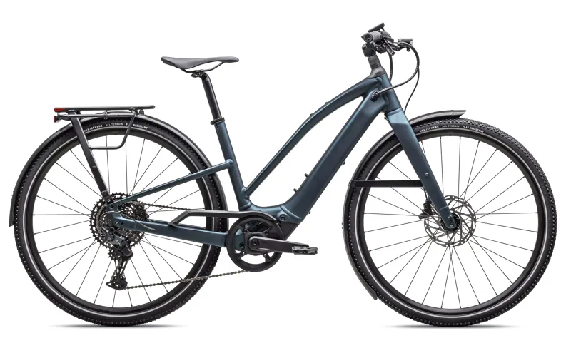 Specialized Turbo Vado 5.0 Step-Through eHybrid Bike in Satin Deep Lake Metallic