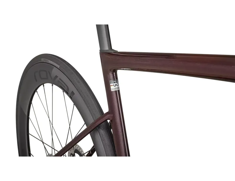 Specialized S-Works Tarmac SL8 - Shimano Dura-Ace Di2 Road Race Bike In Gloss Solidity / Red To Black Pearl / Metallic White Silver-1