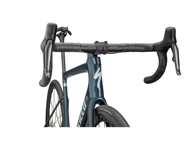 Specialized Tarmac SL8 Expert - Ultegra Di2 Road Race Bike In Gloss Deep Lake Metallic/Green Pearl Over Seafoam-2