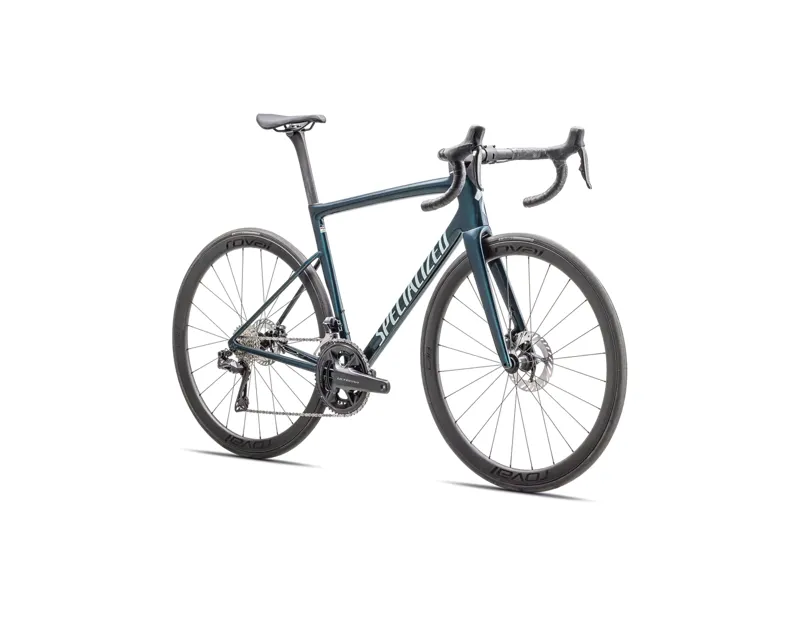 Specialized Tarmac SL8 Expert - Ultegra Di2 Road Race Bike In Gloss Deep Lake Metallic/Green Pearl Over Seafoam-5