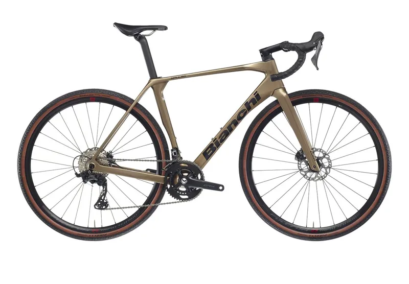 Bianchi Impulso Comp GRX 610/820 2x12 Gravel Bike in Golden Brown