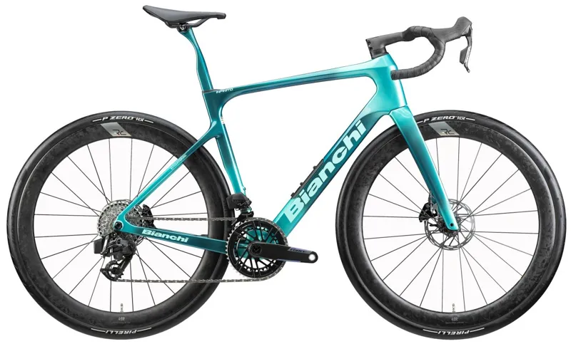 Bianchi Infinito Pro Force AXS E1 Endurance Road Bike in Celeste