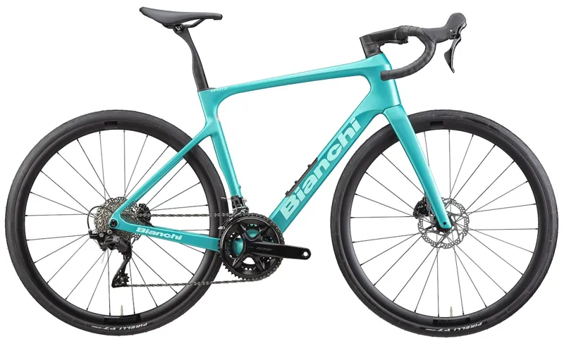 Bianchi Infinito Shimano 105 12s Endurance Road Bike in Celeste Green