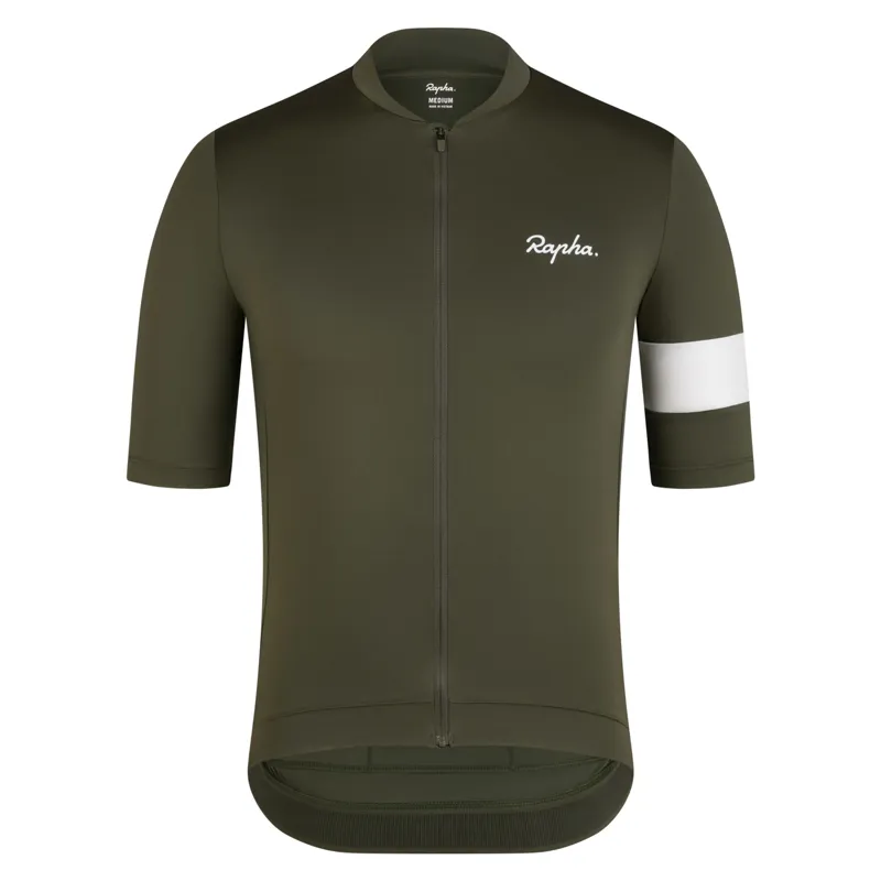 Rapha Men's Core Jersey Dark Green/White