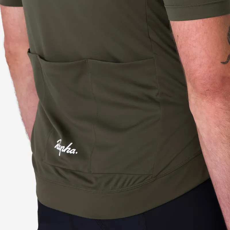 Rapha Men's Core Jersey Dark Green/White-5