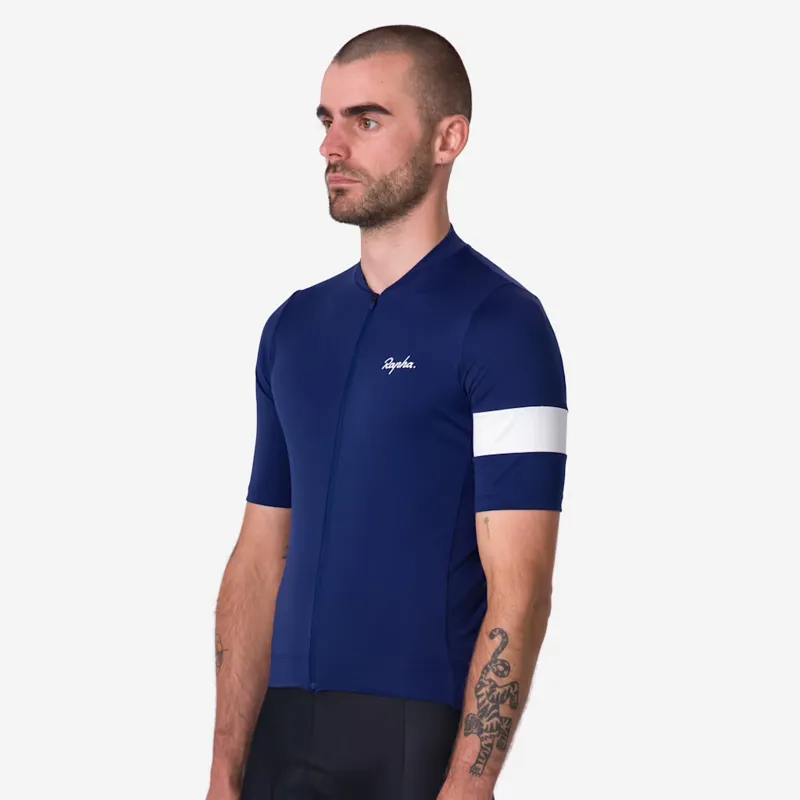 Rapha Men's Core Jersey Navy/White-3