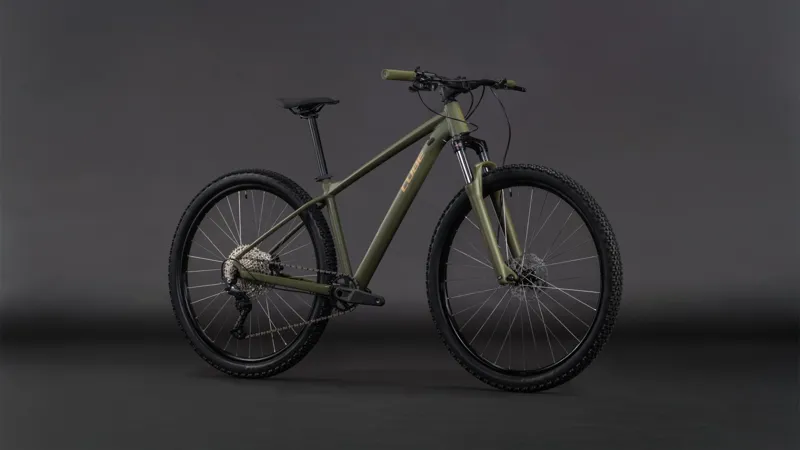 Cube Aim SLX 2026 Hardtail Mountain Bike in Dusty Olive/Gold-1
