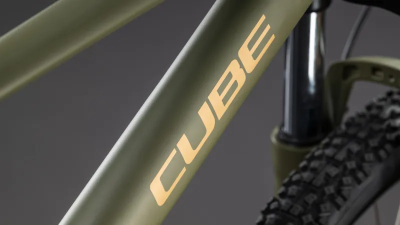 Cube Aim SLX 2026 Hardtail Mountain Bike in Dusty Olive/Gold-6