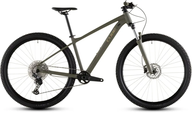 Cube Aim SLX 2026 Hardtail Mountain Bike in Dusty Olive/Gold
