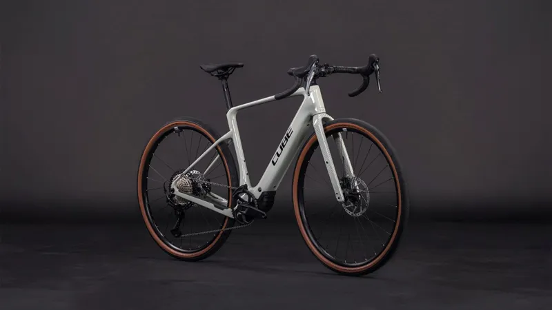 Cube Nuroad Hybrid C:62 Race 400x 2026 e-Gravel Bike in Reed Beige/Black-1