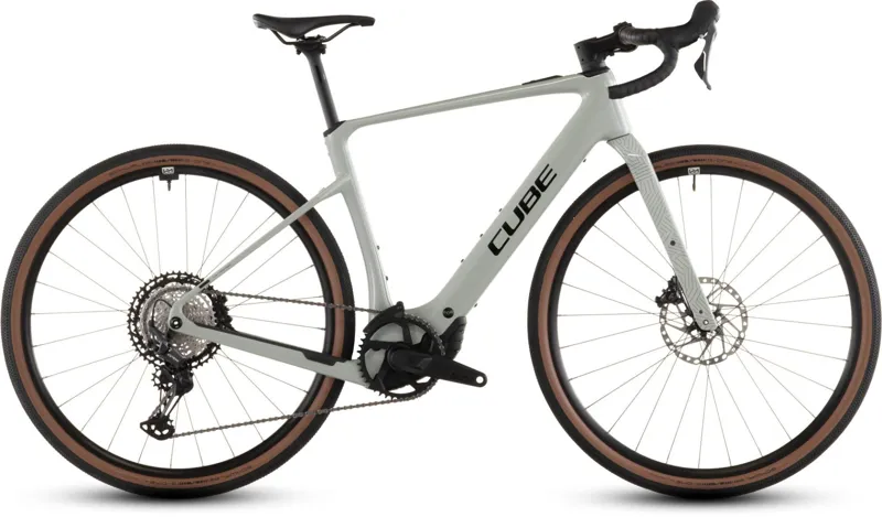 Cube Nuroad Hybrid C:62 Race 400x 2026 e-Gravel Bike in Reed Beige/Black