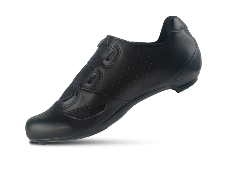 Lake CX190 Road Cycling Shoes in Black/Silver-2
