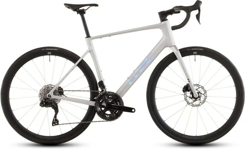 2026 Cube Attain C:62 SLX Carbon Road Bike In Sleek Grey/Prism