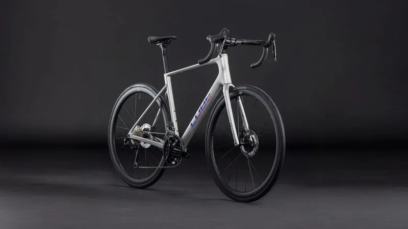 2026 Cube Attain C:62 SLX Carbon Road Bike In Sleek Grey/Prism-1
