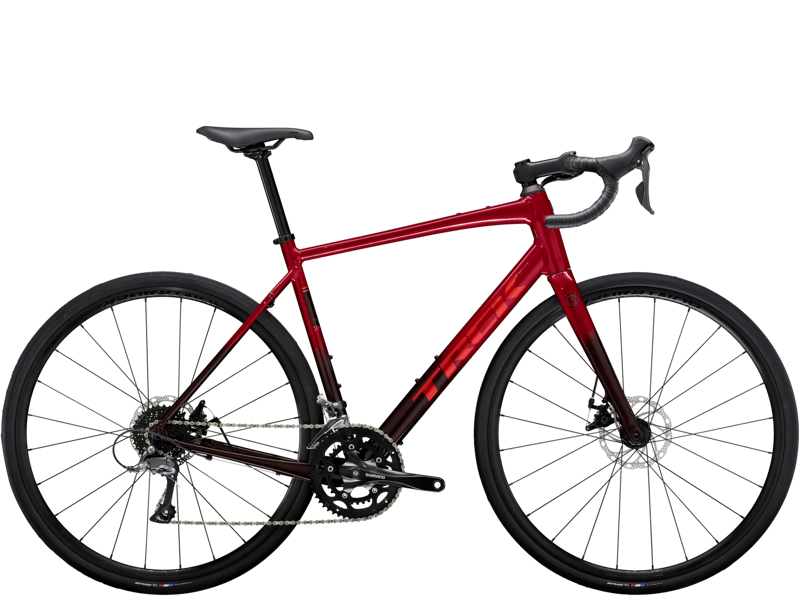 Trek Domane AL 2 Gen 4 Road Bike in Crimson to Carbine