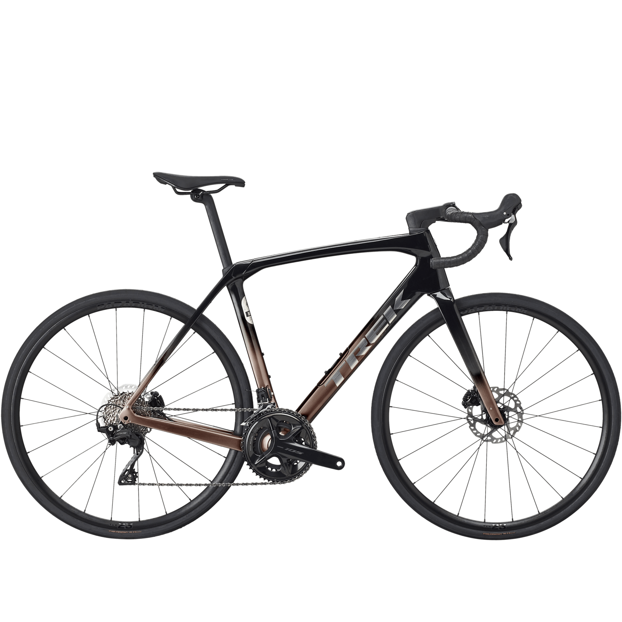 Trek Domane SL 5 Gen 4 Road Bike in Black to Bronze Trek Domane SL 5 Gen 4 Road Bike in Black to Bronze