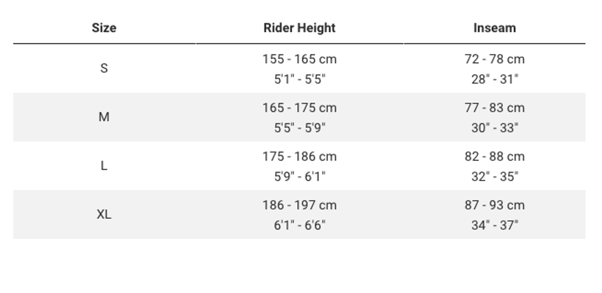 Trek FX+ Size Guide
