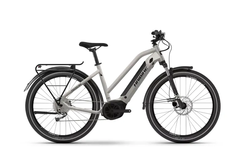 Haibike Trekking 3 Mid 500Wh Electric Bike in Warm Grey Black Gloss