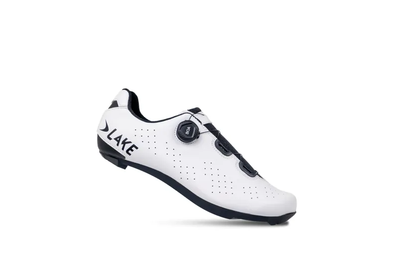 Lake CX178 Road Shoe in White/Black-1