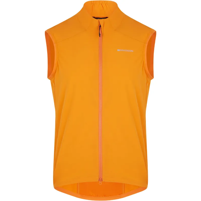Madison Freewheel Windproof Packable Gilet Men's in Mango Orange-1