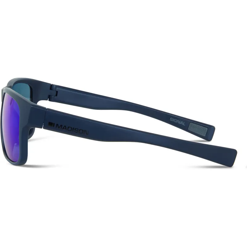 Madison Signal Ink Navy Sunglasses - Blue Mirror Lens-2
