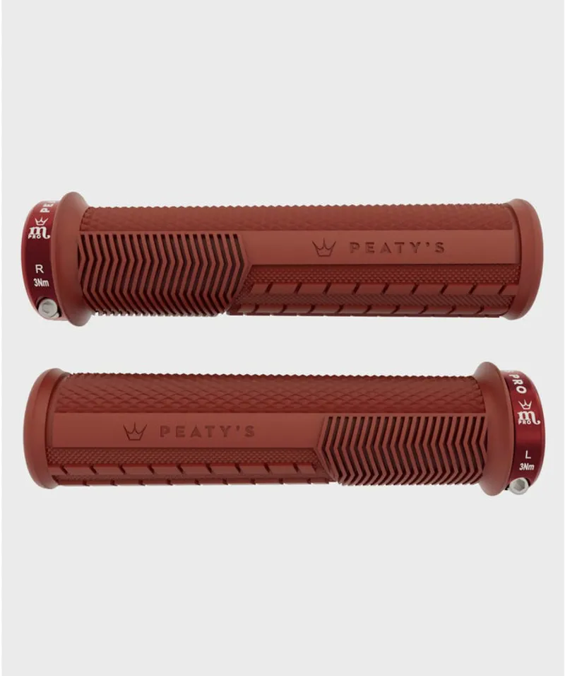 Peaty's Monarch Pro Knurl Grip in Brick Red