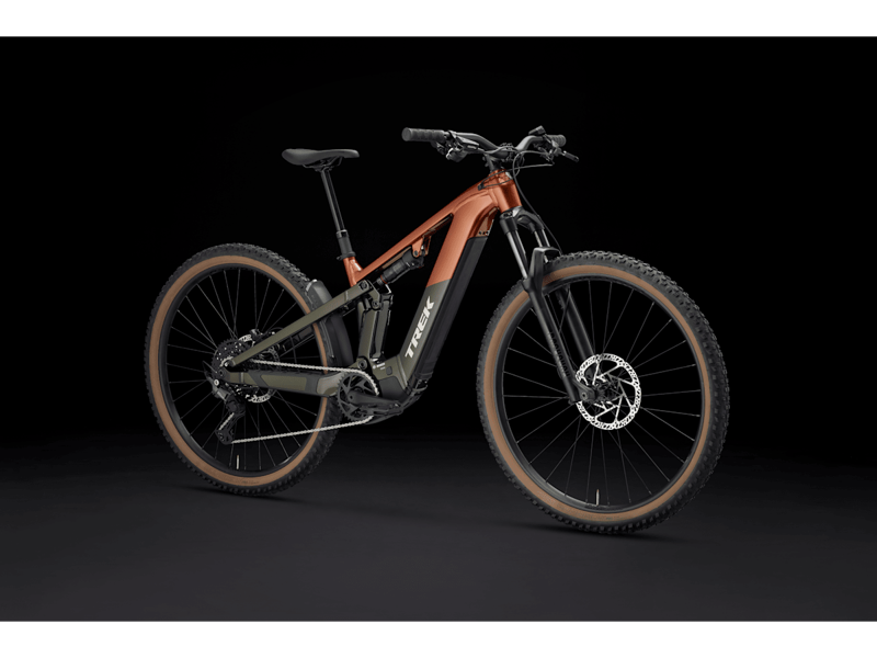 Trek Powerfly FS+ 4 Gen 4 E-Mountain Bike In Pennyflake/Black Olive-1