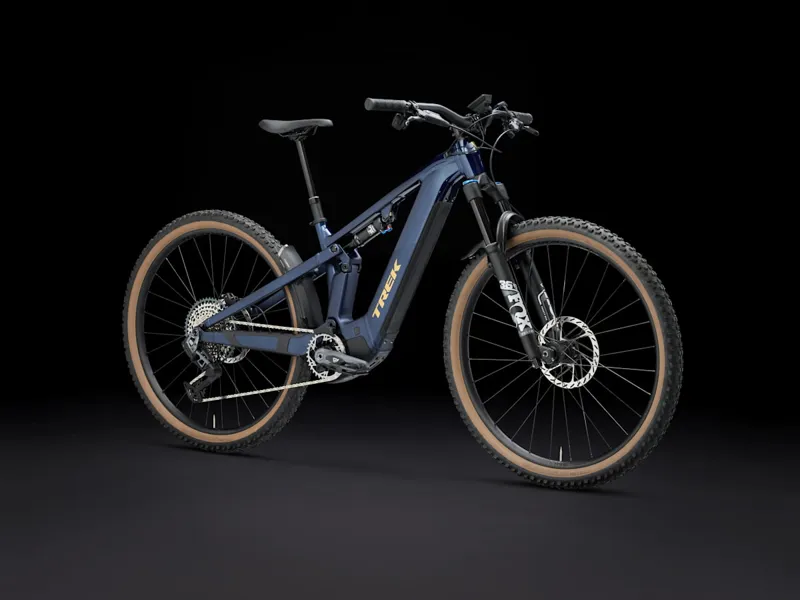 Trek Powerfly FS+ 8 Gen 4 E-Mountain Bike In Matte/Gloss Mulsanne Blue-1