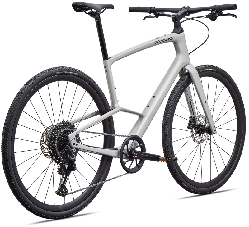 2027 Specialized Sirrus X 5. 0 Carbon Hybrid Bicycle in Dolomite White-2
