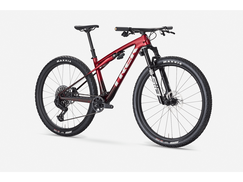 Trek Supercaliber SLR 9.8 X0 Flight Attendant Gen 2 Mountain Bike in Red Smoke/Drizzle-1