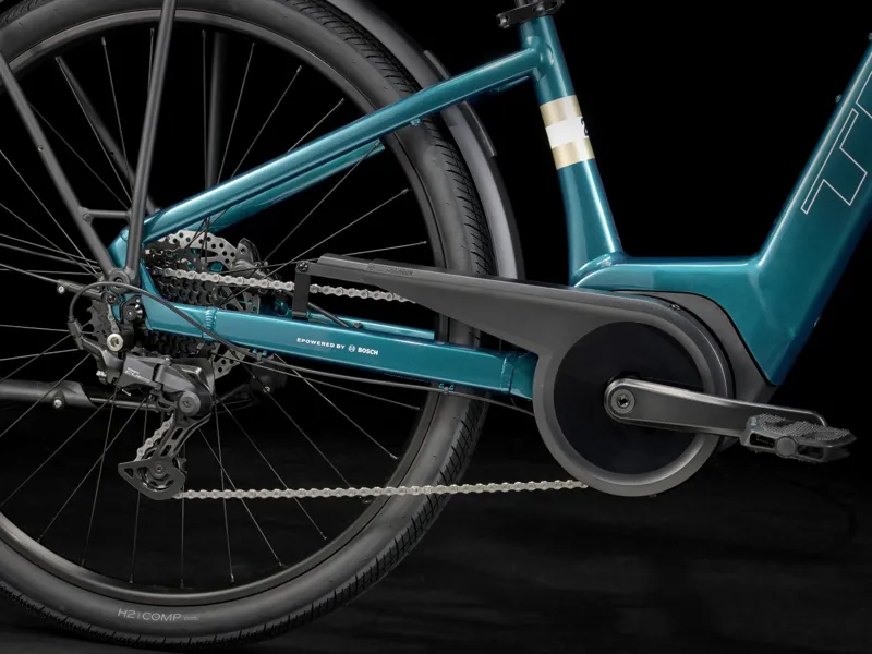 Trek Verve+ 2 Gen 3 Lowstep e-Hybrid Bike In Dark Aquatic-5