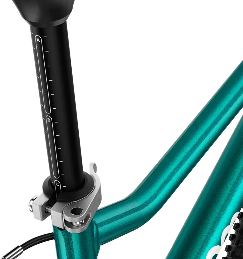 Woom GO 3 AUTOMAGIC Kids Bike in Metallic Turquoise-2