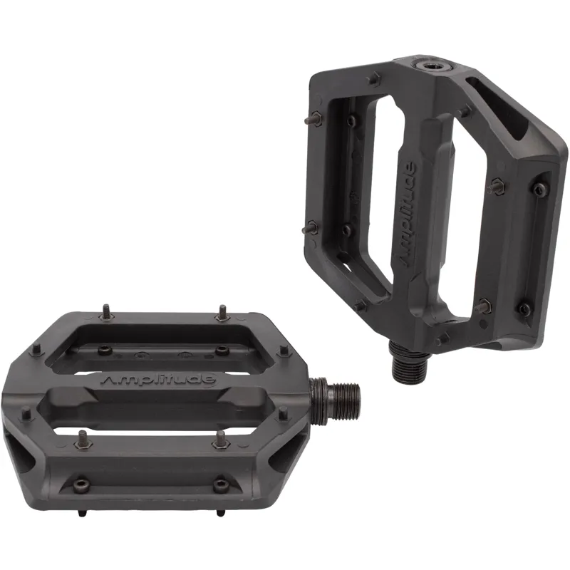 Amplitutde G100 Flat Pedals with replaceable pins in black-2