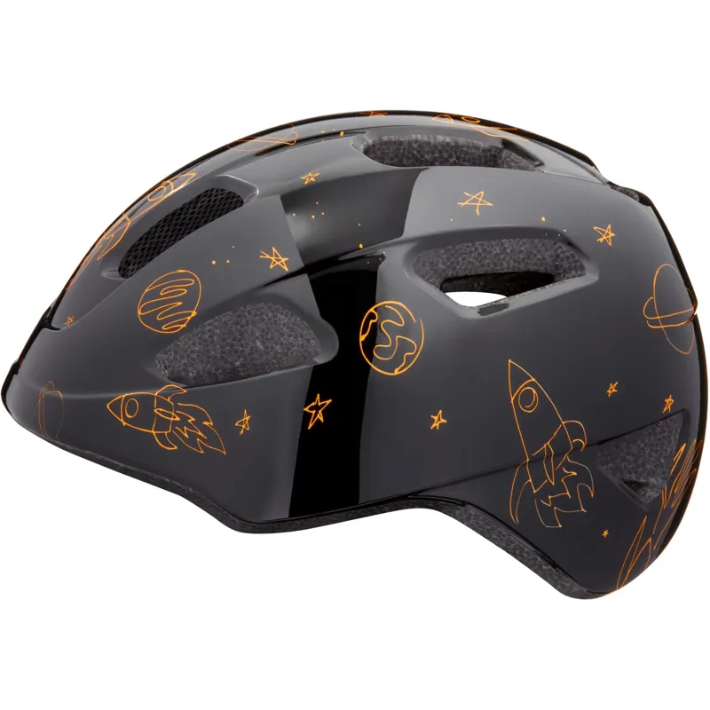Lazer PNut KC Kid's Helmet in Flying Rocket Black-2
