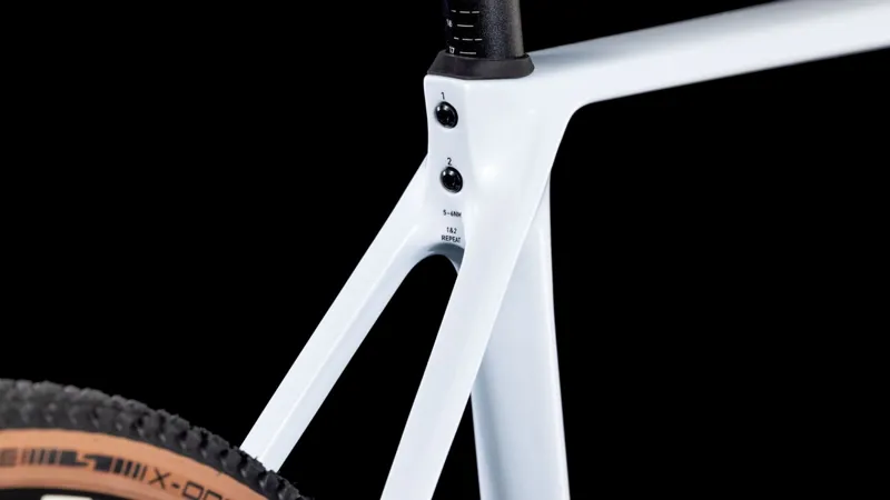 Cube Cross Race c:62 Race Cyclocross Bike in Polar White/Blue-4