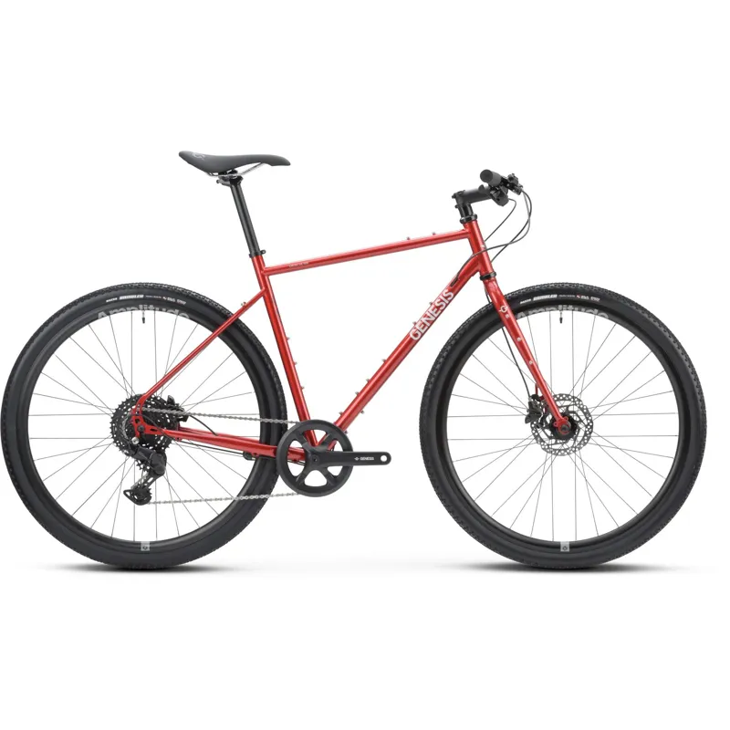 Genesis Croix De Fer 10 FB Flat Bar Road Bike in Red