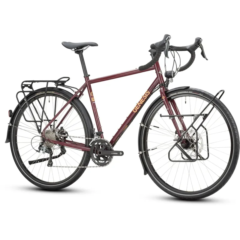 Genesis Tour De Fer 40 Touring Bike Queen Crimson Brown-1