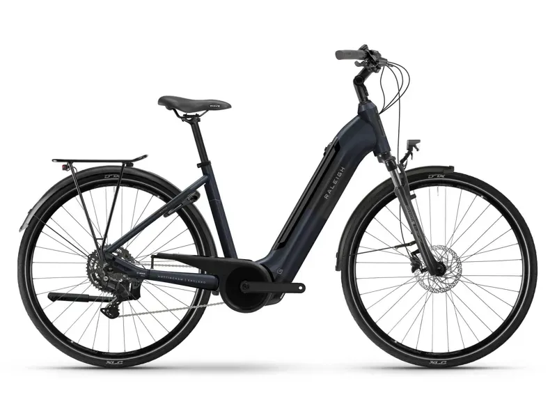 Raleigh Motus Derailleur Geared E-Bike Low Step in Night Blue