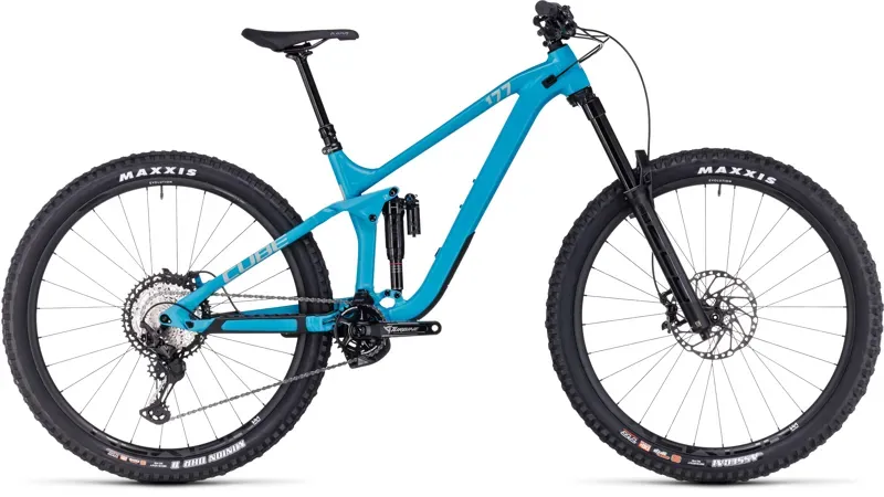 Cube Stereo One77 Race 29 Mountain Bike in Bondiblue/Grey