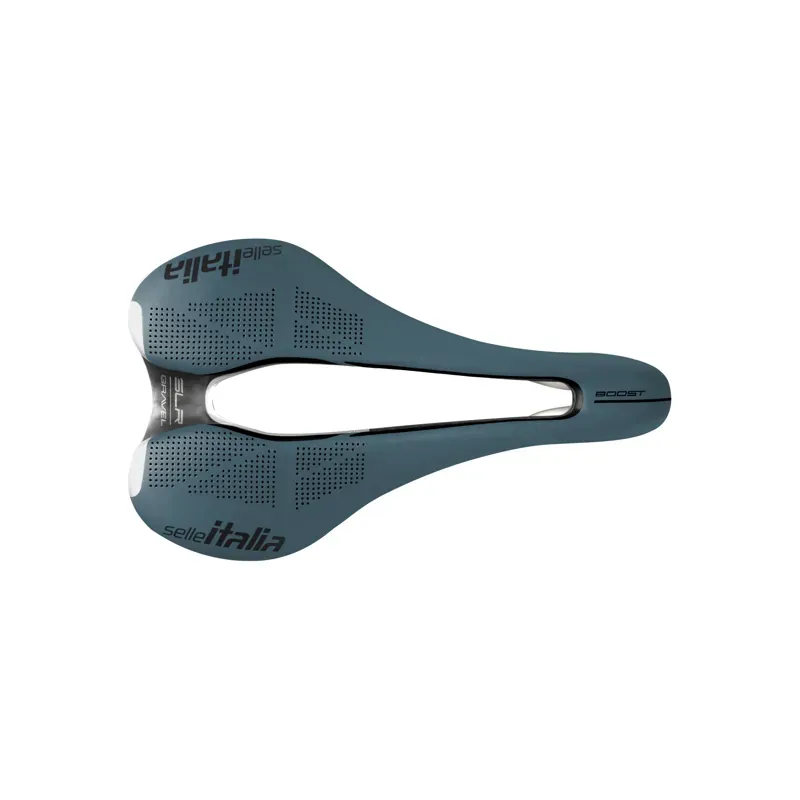 Selle Italia SLR Boost Gravel TI316 Superflow Saddle in Blue Granite
