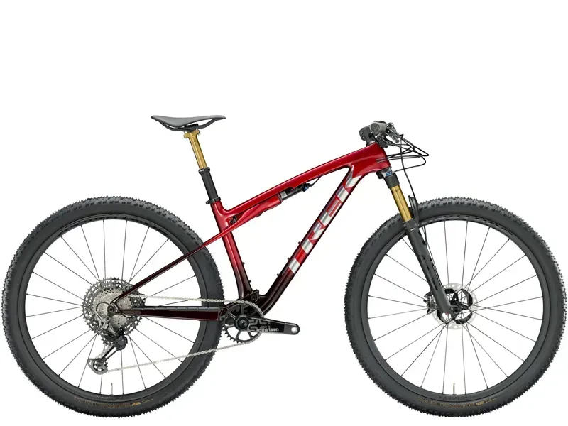 Trek Supercaliber SLR 9.9 XTR Gen 2 XC Mountain Bike In Red Smoke Drizzle