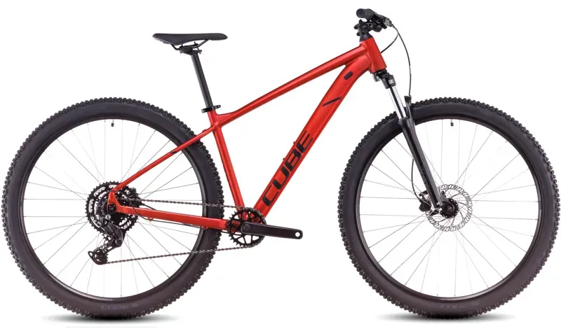 Cube Aim Pro Hardtail Mountain Bike In Fireorange/Black